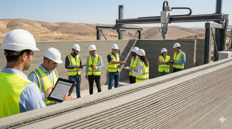 ConTech מול PropTech השקעה בטכנולוגיות בנייה 3DCP ובקרה באתר