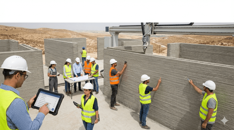 תקינה ובקרה בבנייה מתקדמת בישראל QA QC ותיעוד עם קירות מודפסים